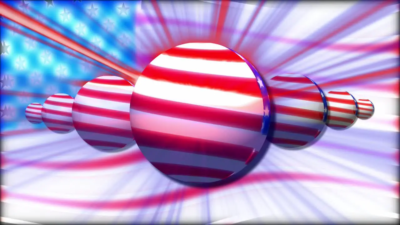 Animated American Flag Sphere