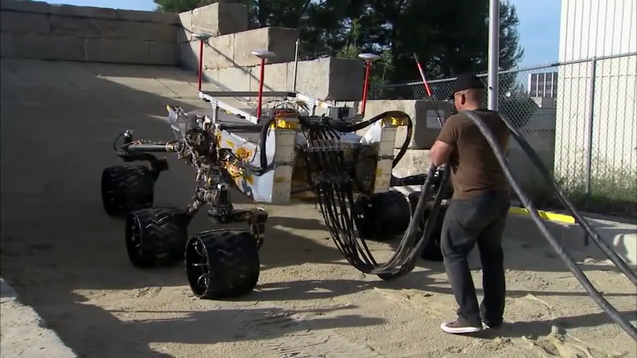 Nasa Curiosity Rover Practices On A Simulated Surface Of Mars At Jet Propulsion Laboratory 1