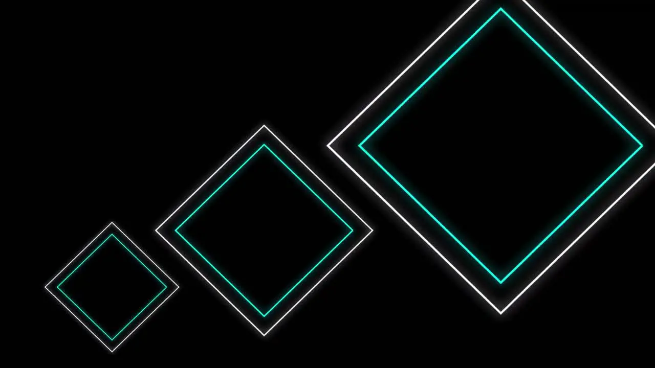 Geometric shapes on black background