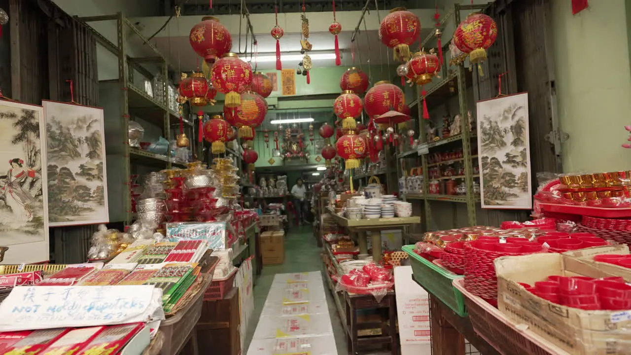 Traditional Chinese Store in Chinatown in Bangkok Thailand