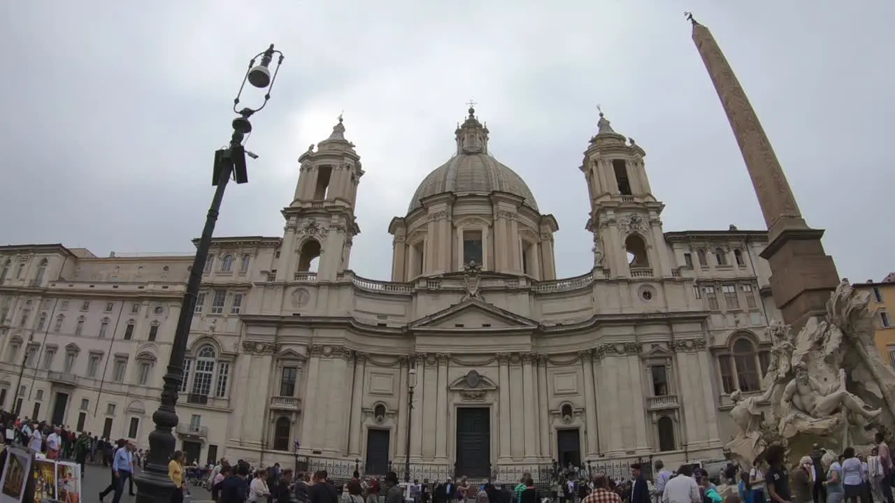 Fiumi Fountain is one of the tourist hotspots in Rome Italy