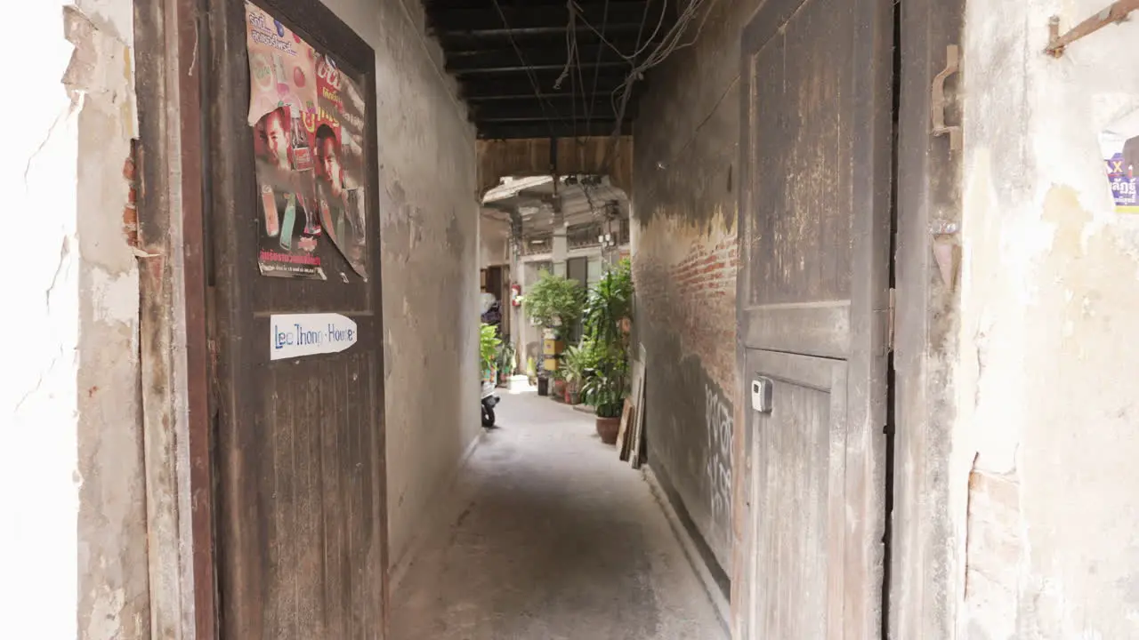 Small Alley in Chinatown in Bangkok Thailand