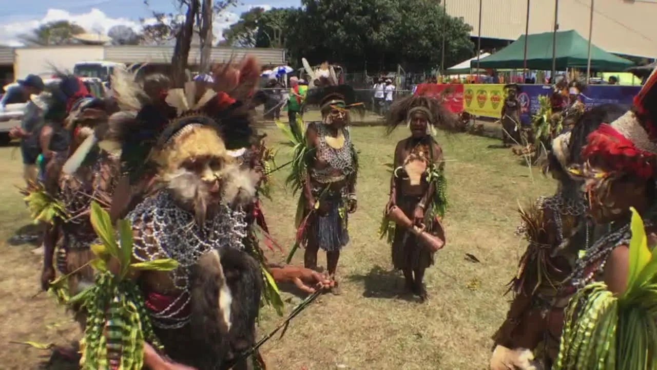 Group of aboriginal women dance