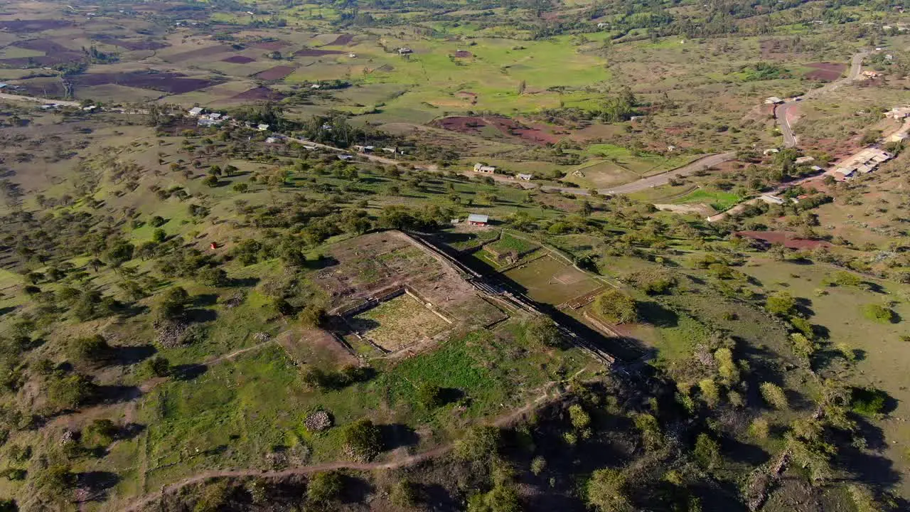 Aerial 360 Above Kuntur Wasi Historic Inca Archaeological Site Peru