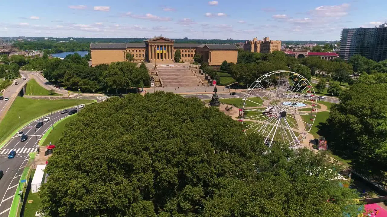 Establishing Shot of Philadelphia Museum of Art