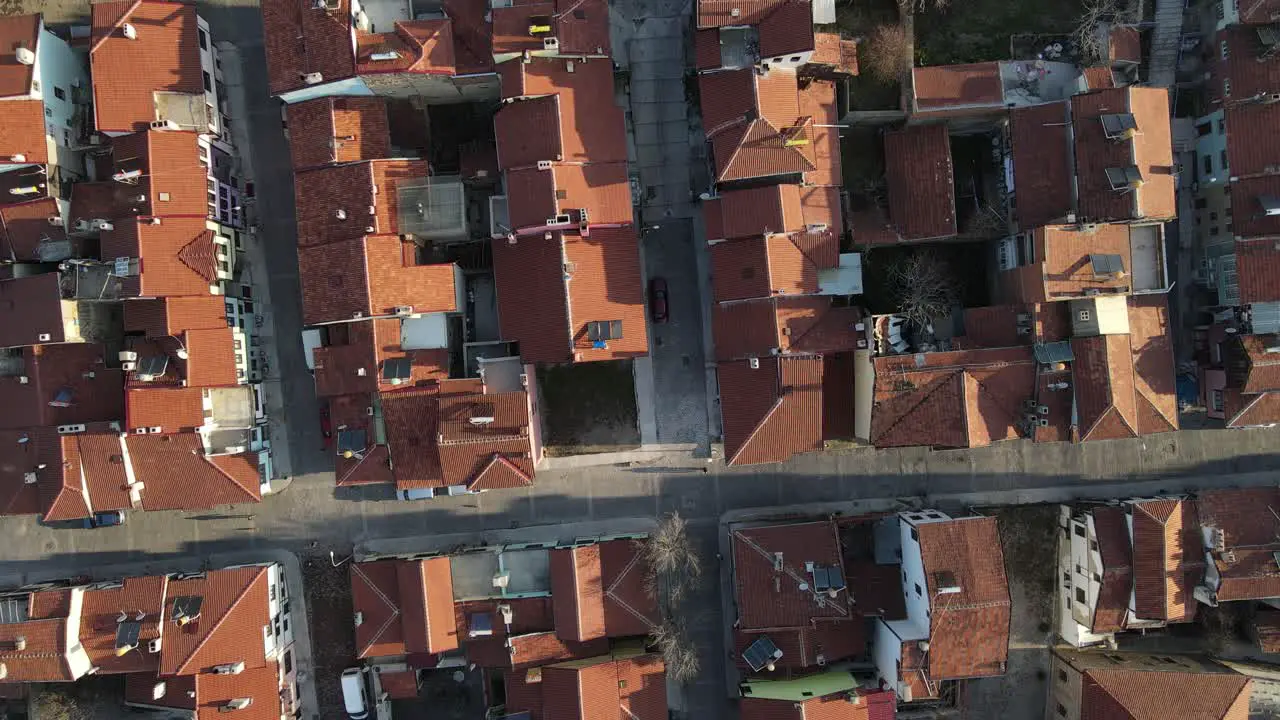 House Roofs Overhead View