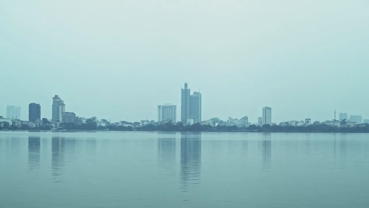 Handheld video shows of Hanoi city