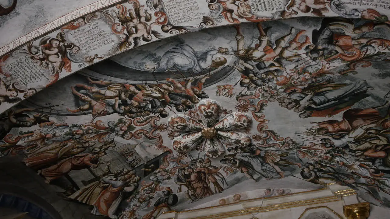 Mexico Atotonilco Painted Ceiling In Church