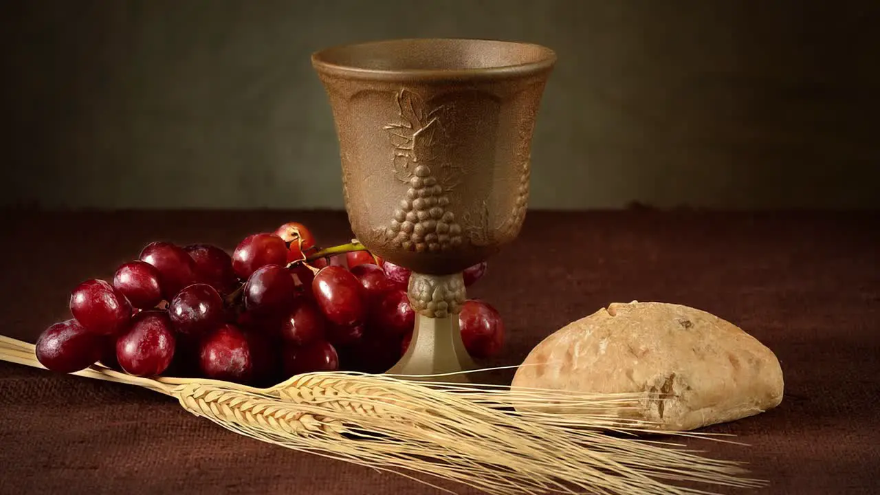 Taking Communion Concept Religious Background