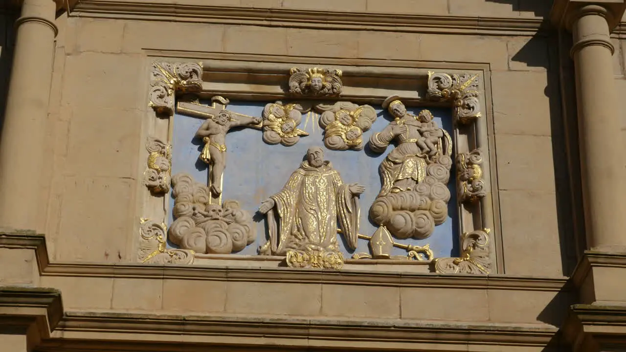 Spain Monasterio De Rueda Facade Carving