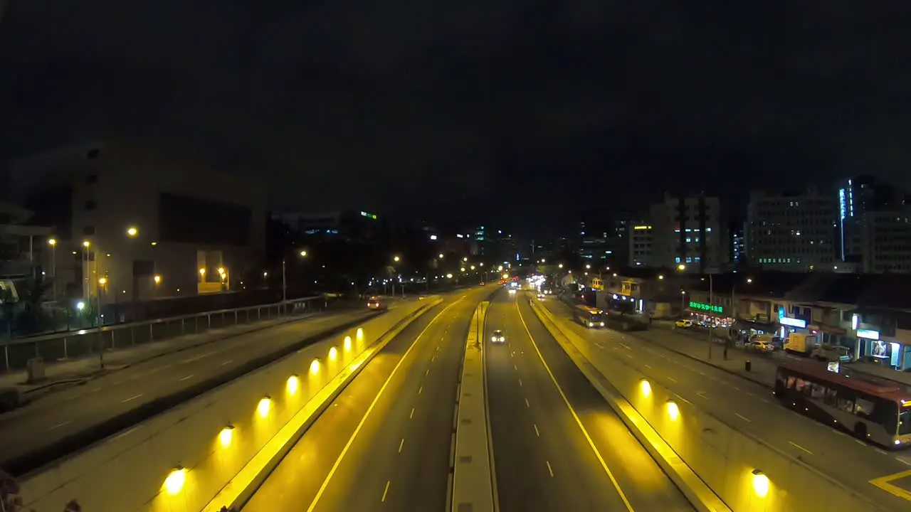 Night traffic time lapse