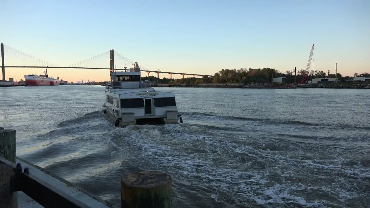 Savannah Georgia ferry on the river