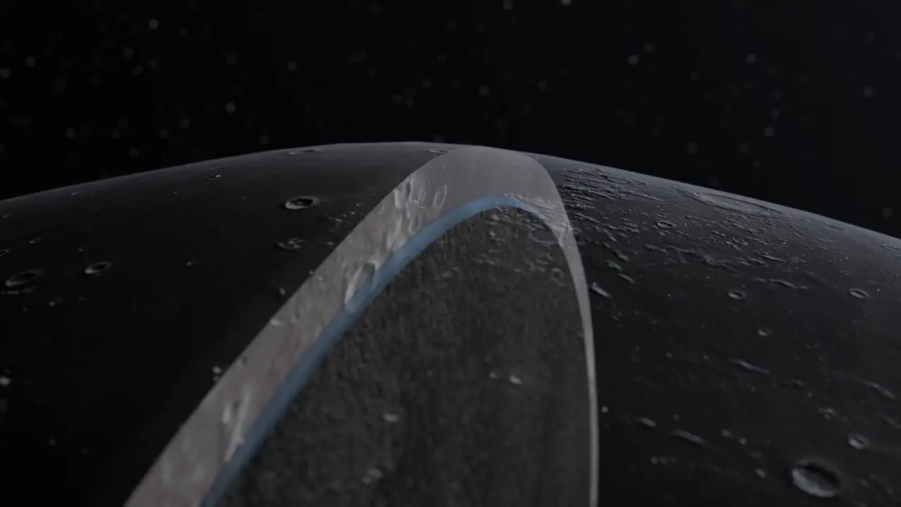 3D animation of the ice beneath the Lunar surface