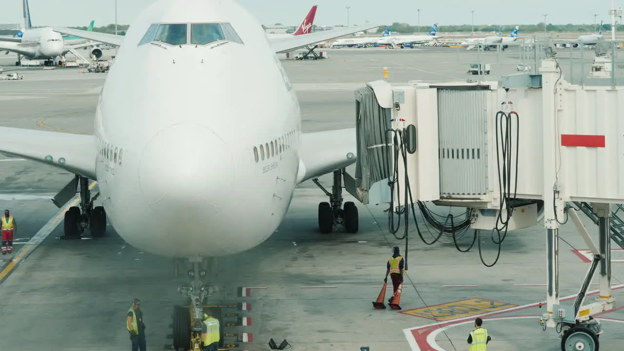 Jet Bridge Connecting to Plane