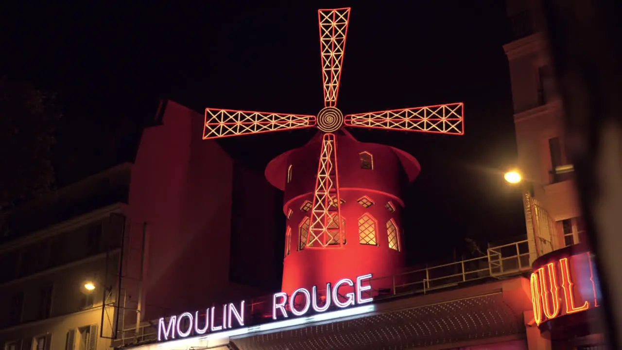 Night Paris and Moulin Rouge France