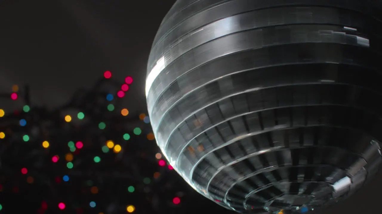 New years disco ball and garlands