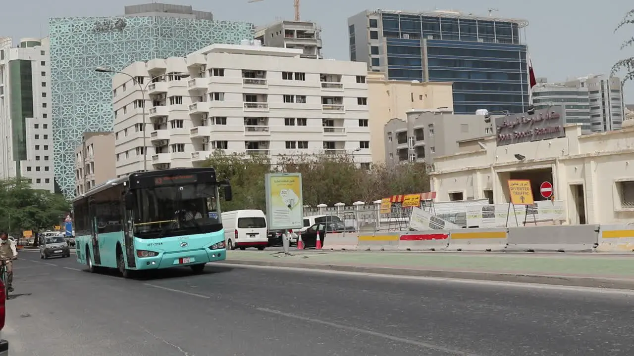 A view of Karwa Public Transportation Bus Service which connects all the major destination in Qatar