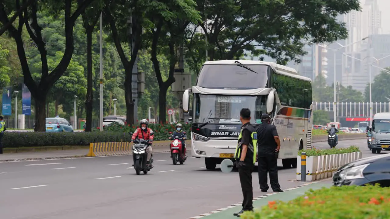 Tracking Shot of Jakarta Traffic On a Busy Road