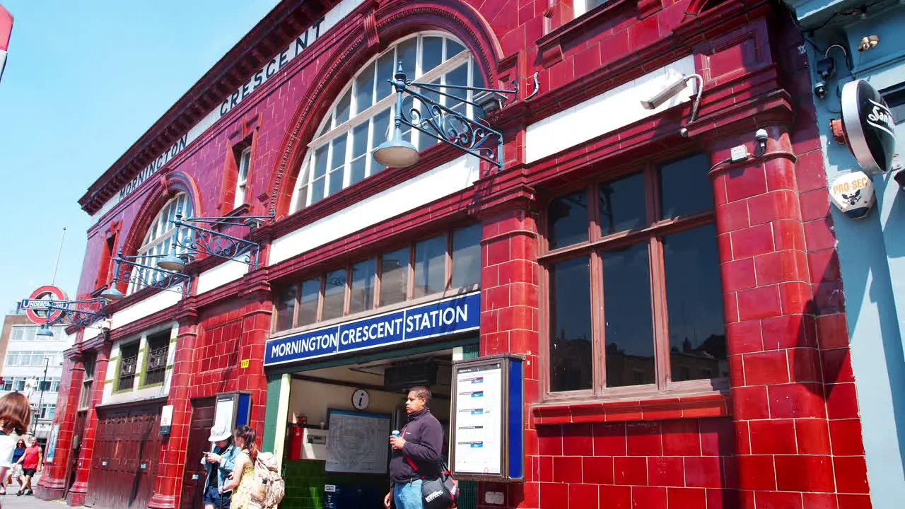 LONDON MAY 2017 Mornington Crescent Underground station Camden Town London NW1