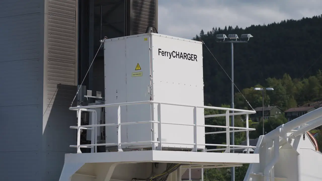 Electric ferry charger at the Jondal ferry terminal