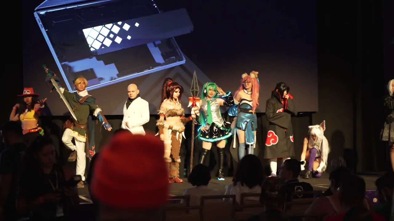 Contestants on Stage for Cosplay Contest at Connecturday in Costa Rica