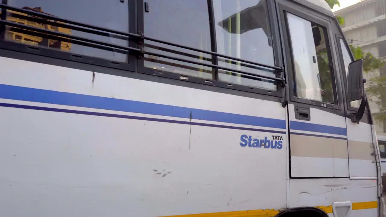 tata star bus on roadside view