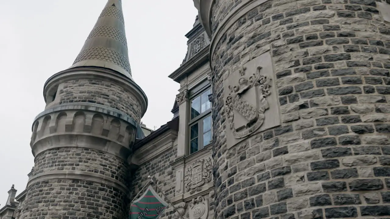 Exterior Facade Of The National Historic Site Of Voltigeurs de Québec Armoury In Quebec Old City Canada