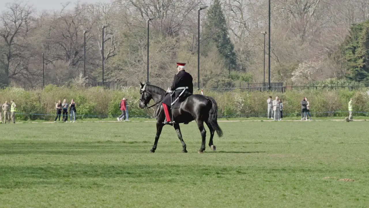 Major General Christopher Ghika Inspects the Household Cavalry