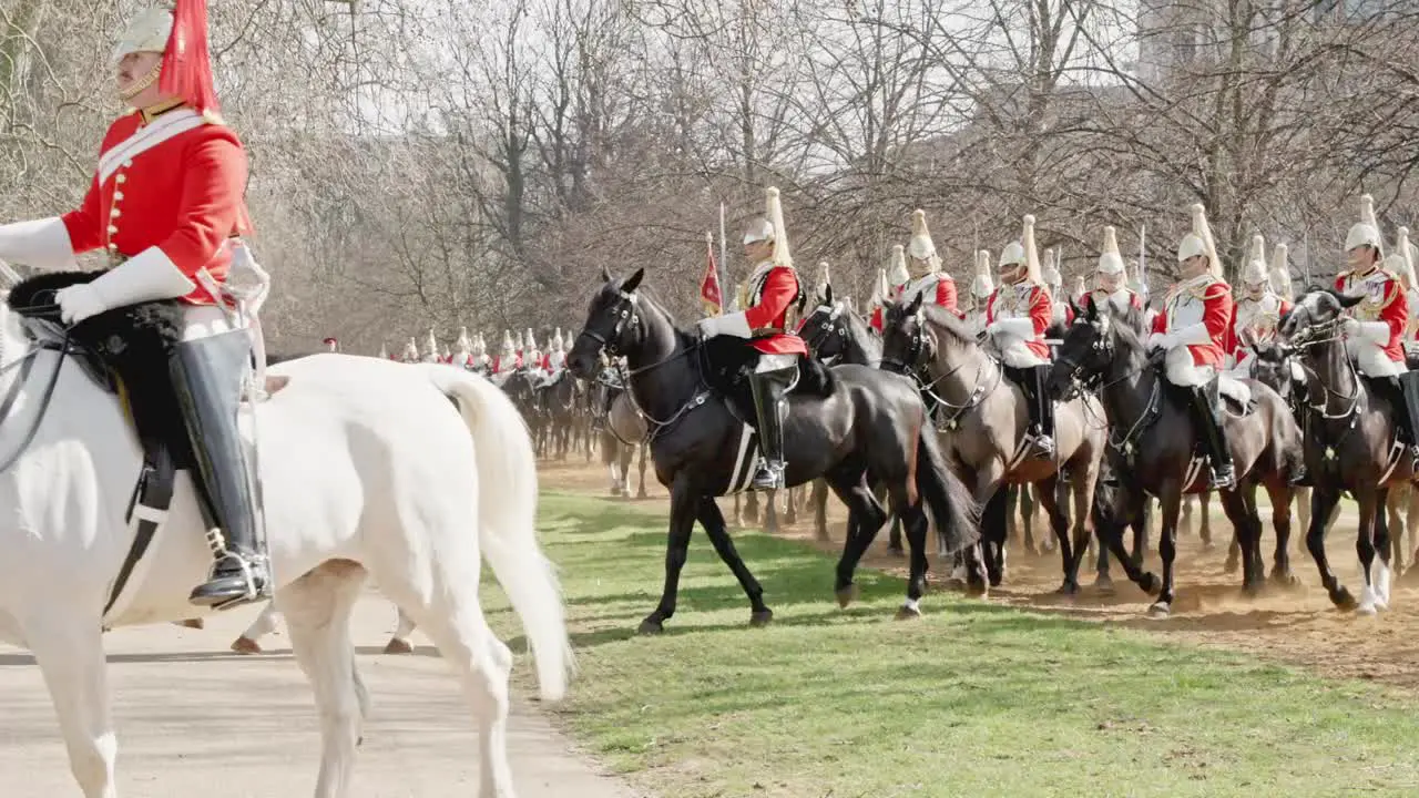 Life Guards Household Cavalry on inspection for the Queens Platinum Jubilee