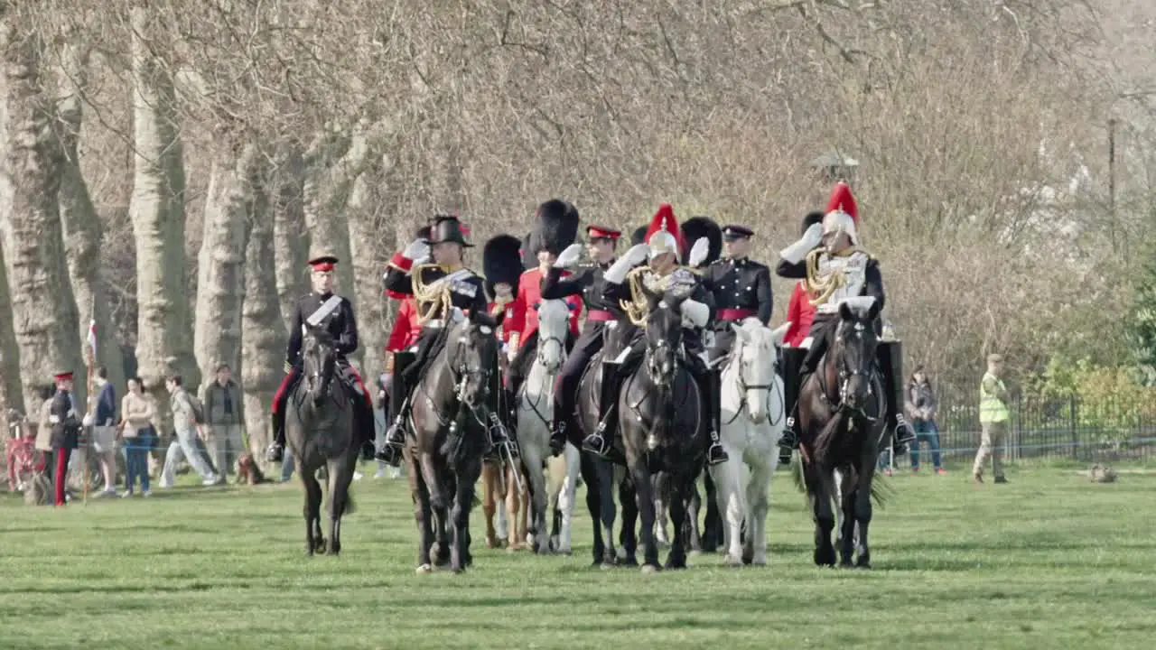 The Household Cavalry on display at the Major Generals annual inspection