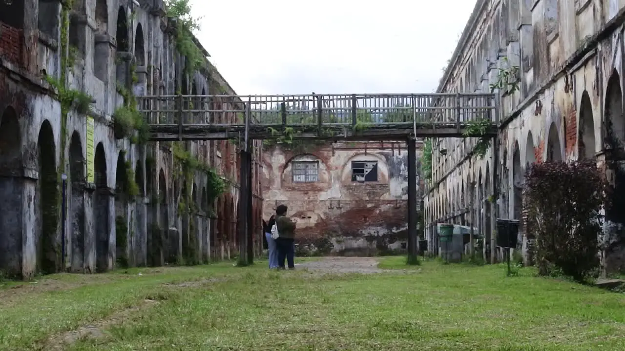 Shot of visitor tourist at Fort Willem in ambarawa Semarang Indonesia