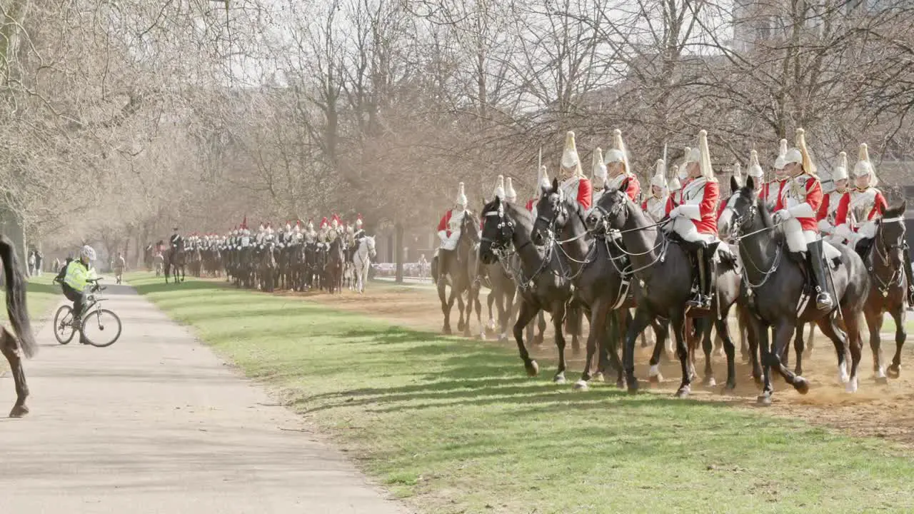 Household Cavalry at Major Generals final Inspection for Platinum Jubilee