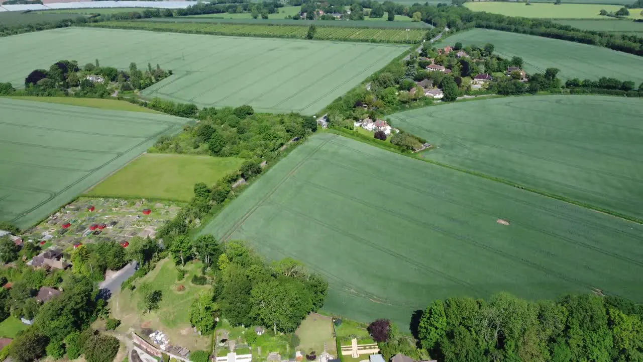 4K drone footage of the quaint village of Bridge near Canterbury