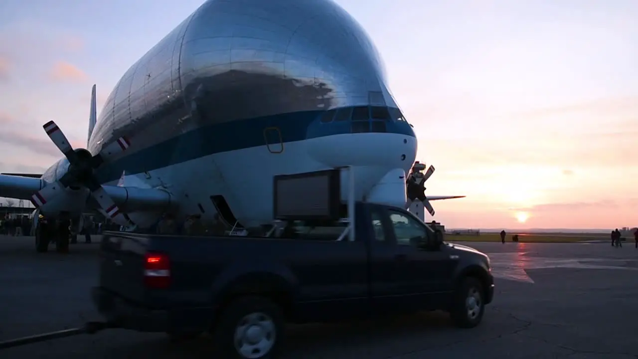 Nasas Aero Spacelines Super Guppy Parked At Mansfieldlahm Regional Airport Ohio While Transporting The Orion Space Capsule