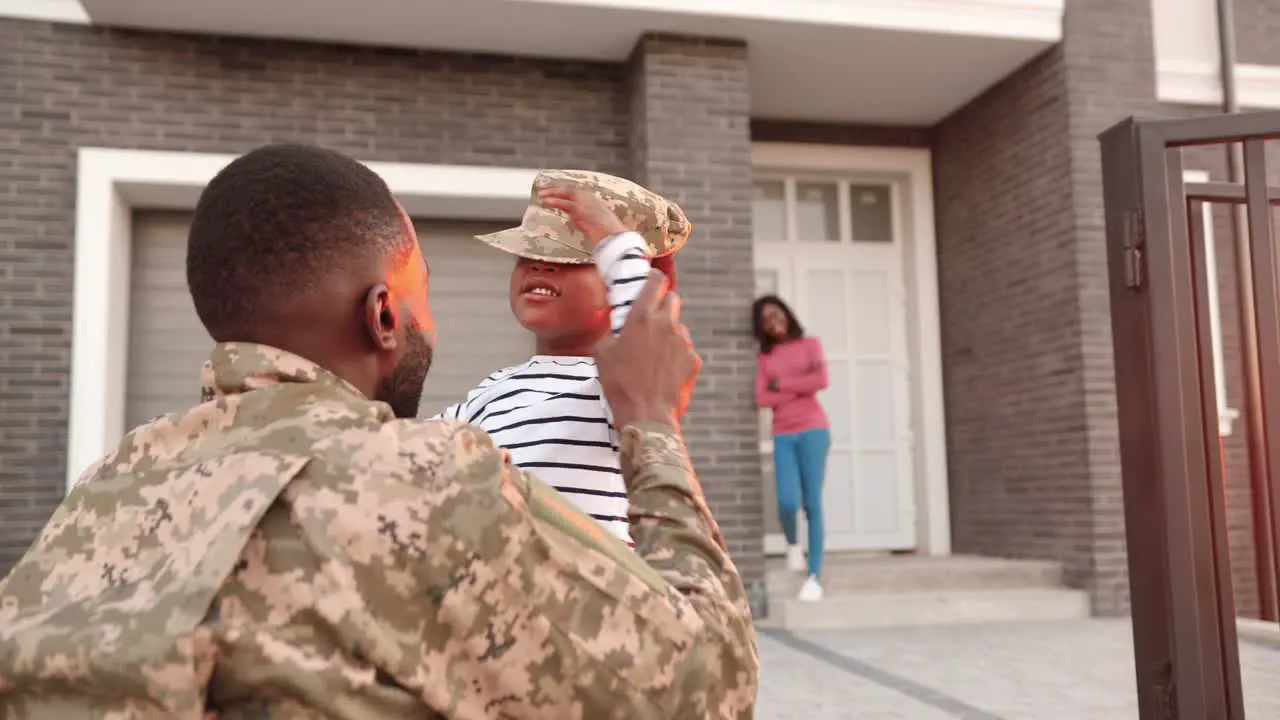 Soldier Playing With His Daughter