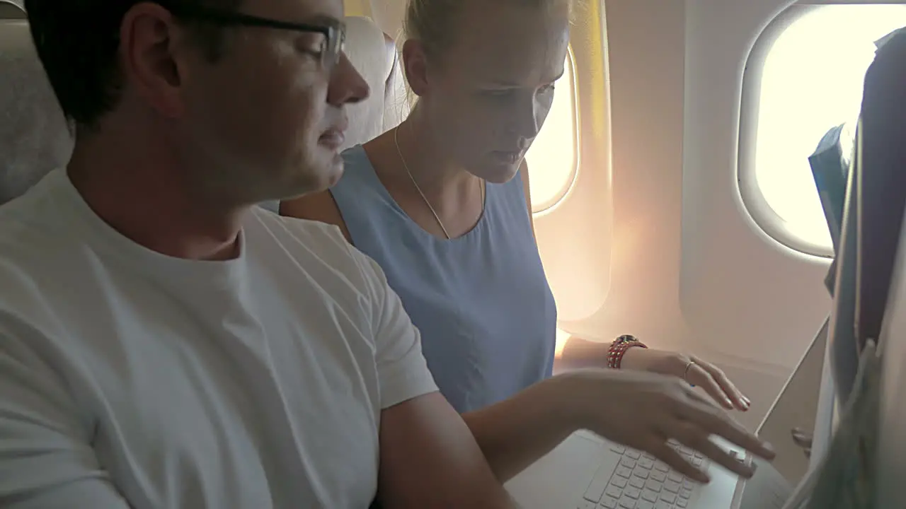 Business People Working during the Flight