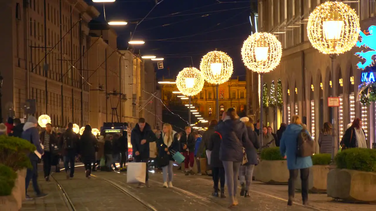 Munich Street with Christmas Lights