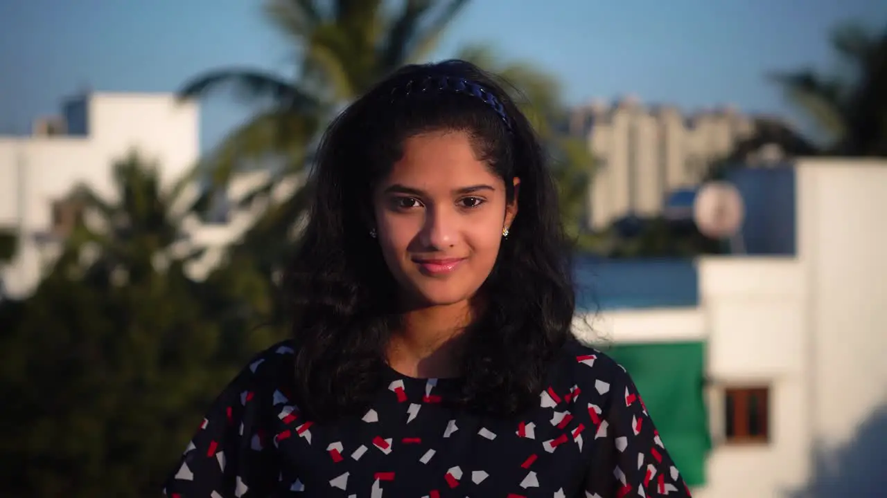 Beautiful smiling confident young indian girl