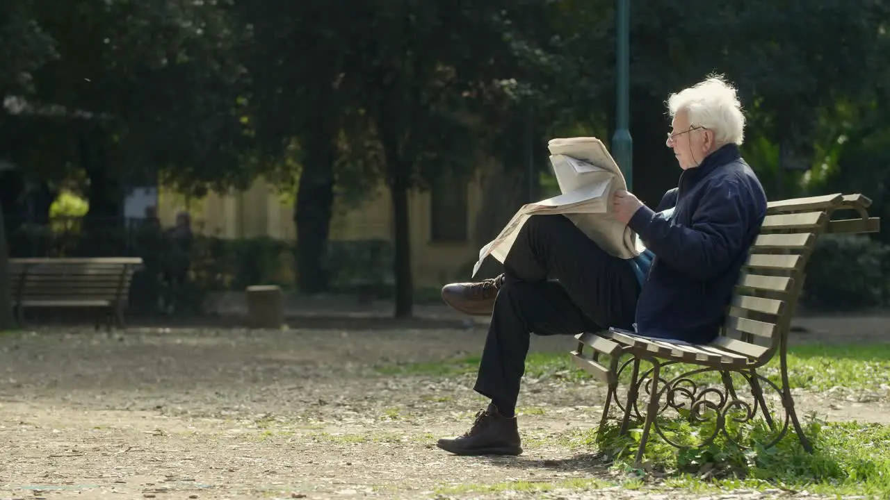 Man Reading Newspaper