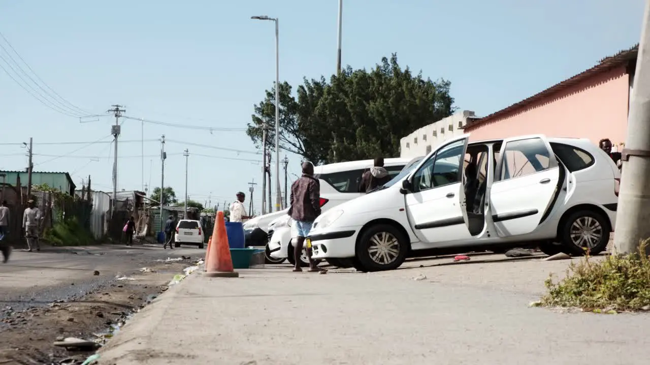 People roam the streets of Gugulethu