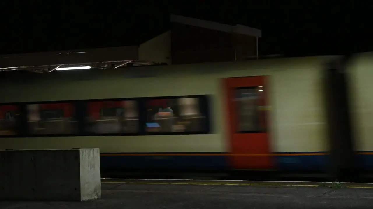 South West Train Leaving Waterloo and Going Through Vauxhall London United KIngdom