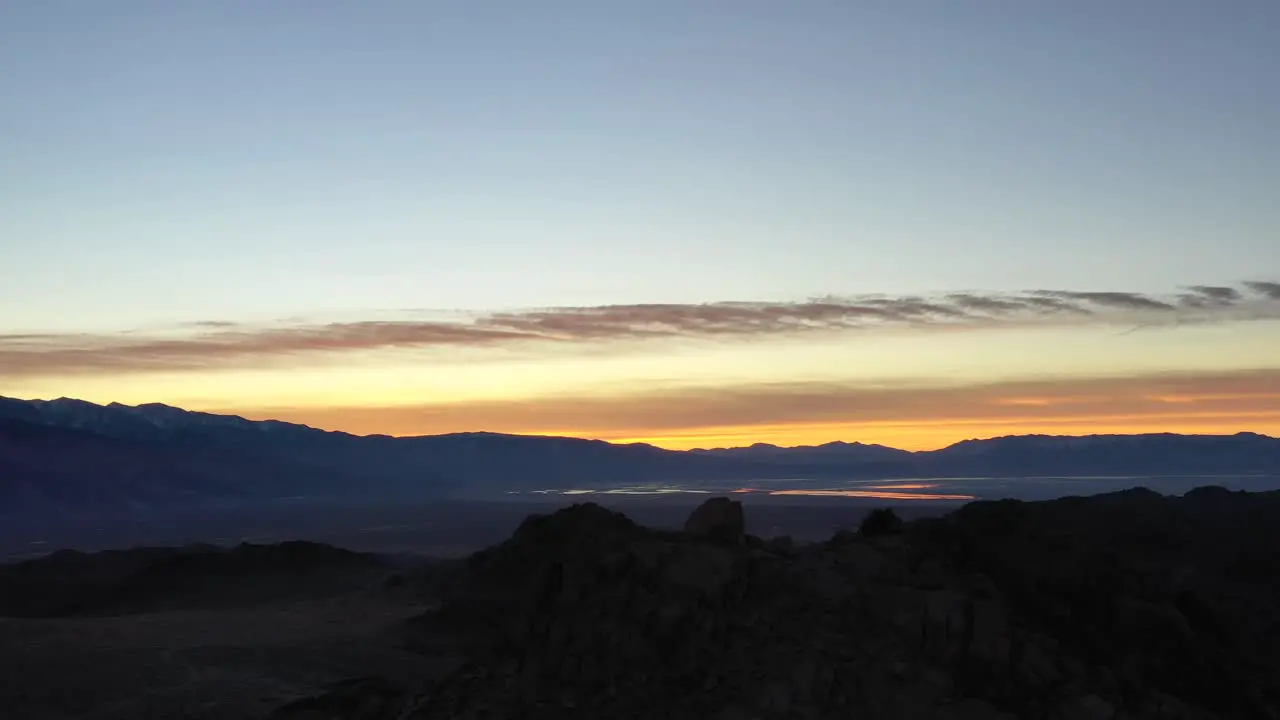 Ravishing Sunset Over Hills And Rock Formations