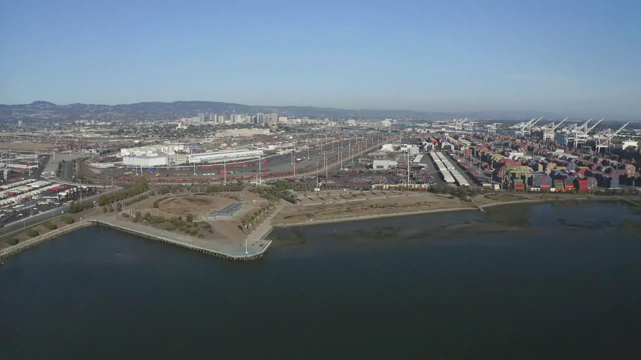 Shipping lanes of San Francisco California along the North Western tip of Oakland