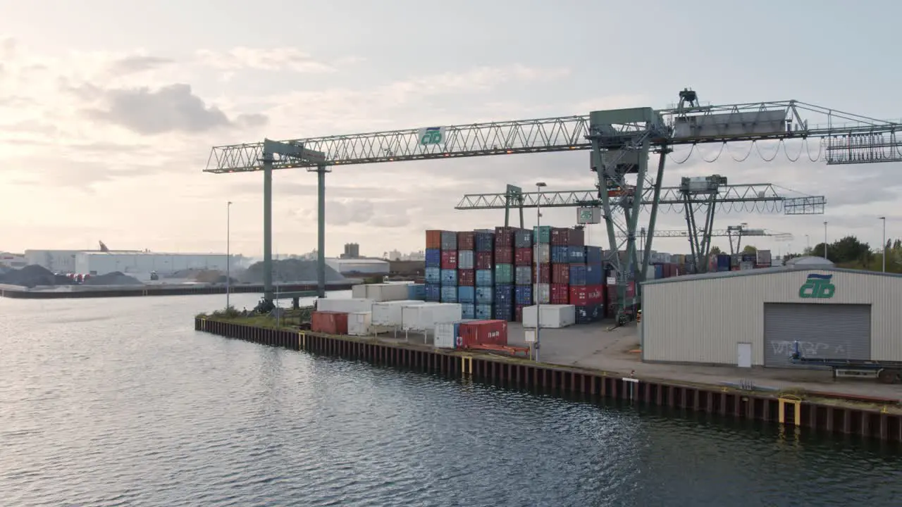 Silent Harbour With Container In the Afternoon