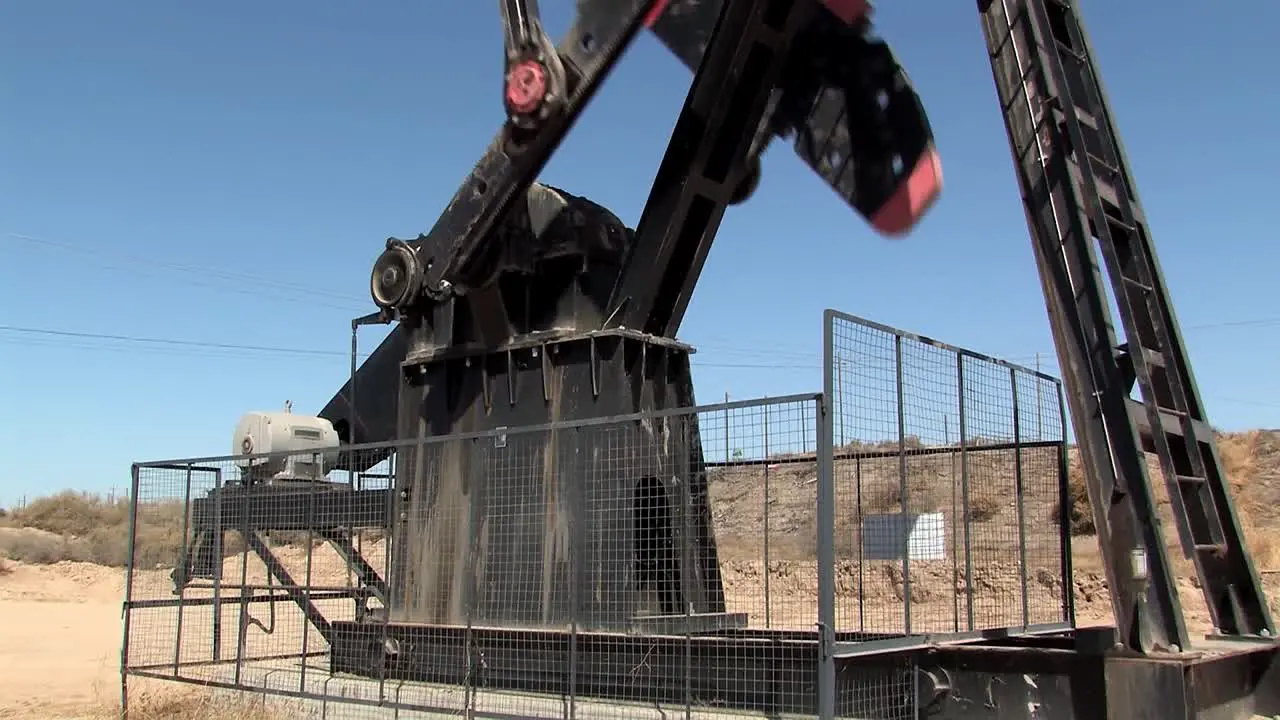 Close up of oil pump in California USA