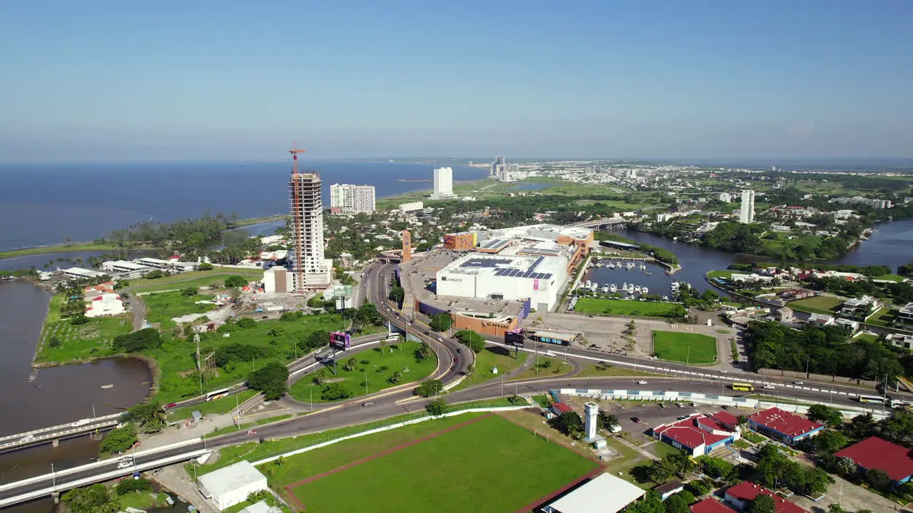 Aerial view of Riviera Veracruzana in Boca del Rio Veracruz