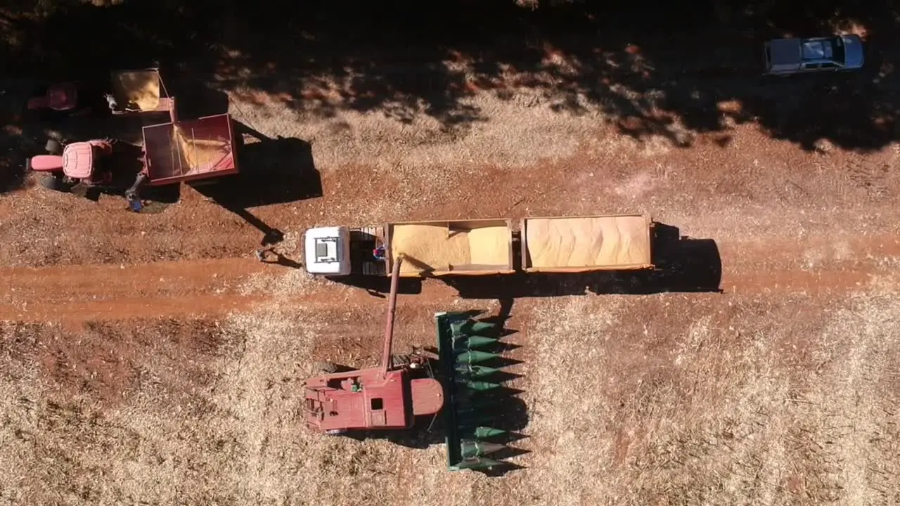 Grain Truck and Combine Offloading