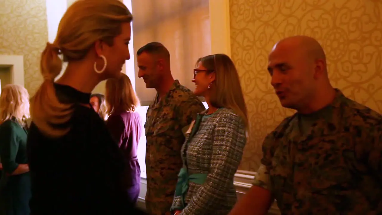 Ivanka Trump Greets Soldiers At A Formal Military Event 1