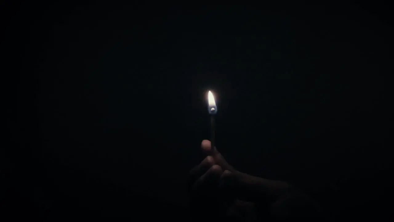 Slow motion video of a matchstick being lit