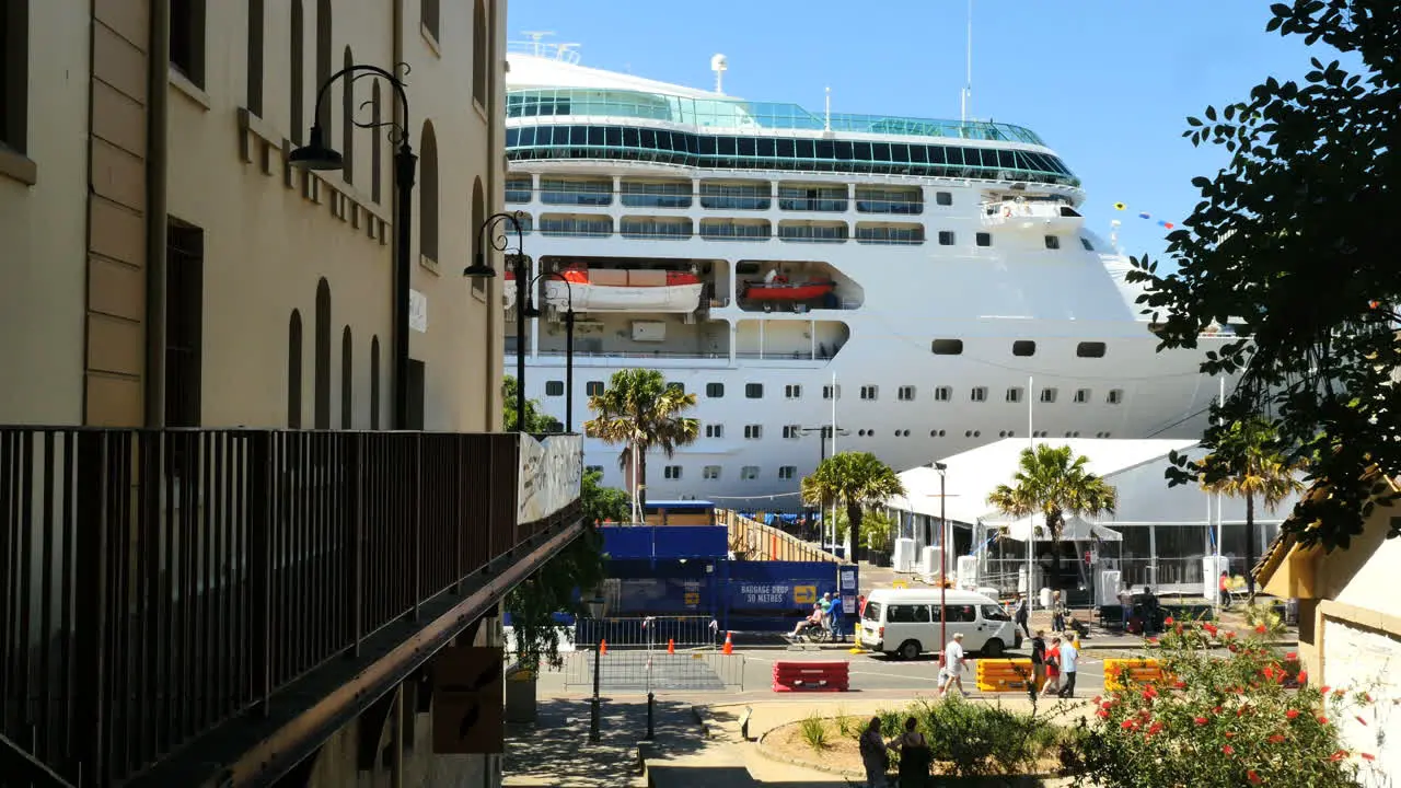 Australia Sydney Cruise Ship Beyond Street